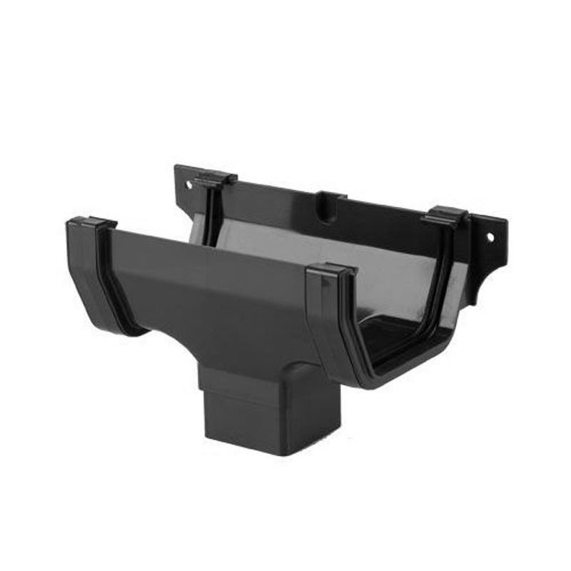 114mm Square PVCu Gutter Running Outlet